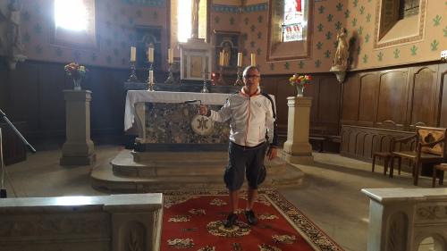 Relevés dans l'église de la Nativité de la Vierge, de Lagarde, en Ariège, jeudi 19 juillet 2018. (Albert Fagioli)