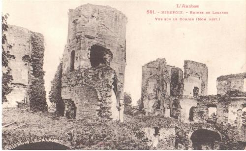 Ruines du château de Lagarde, carte postale ancienne, Labouche Frères, Toulouse, L'Ariège n°581.