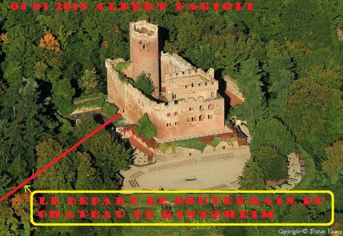 Château de Kintzheim et son départ de souterrain, " La Volerie des Aigles ". (Photo Tristan Vuano)