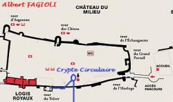 L'emplacement de la salle circulaire inédite dans la forteresse de Chinon, Indre et Loire, 14 juin 2016. (Albert Fagioli)