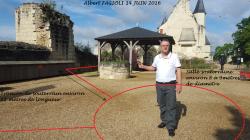 Position précise de cette salle souterraine, sous les pieds de Mr Fagioli, 14 juin 2016. (Albert Fagioli)