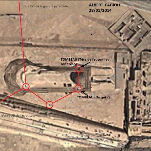 Quatre salles souterraines au niveau du Sphinx. (Google Earth) (28 janvier 2014) (Albert Fagioli)