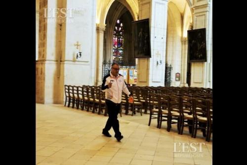Dans les entrailles de Notre-Dame...De Verdun. 28 octobre 2017, L'Est Républicain. (Frédéric Plancard)