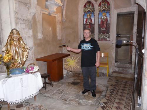 L'emplacement de la petite crypte dans l'église de Pulligny. (Albert Fagioli)