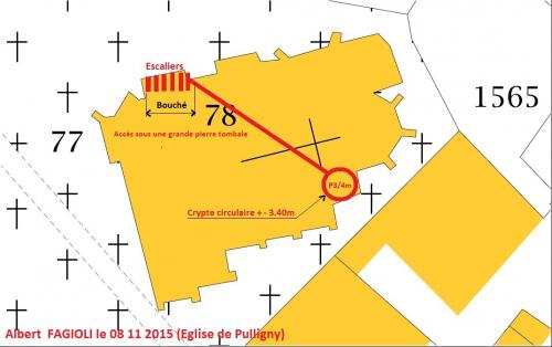 La crypte et le souterrain de l'église de Pulligny. (Albert Fagioli)