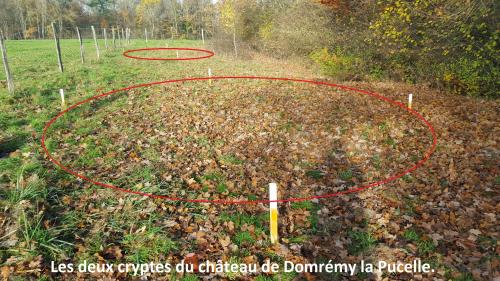 Les emplacements des deux cryptes du château de Domrémy la Pucelle, le dimanche 8 novembre 2015. (Albert Fagioli) (Page 2)