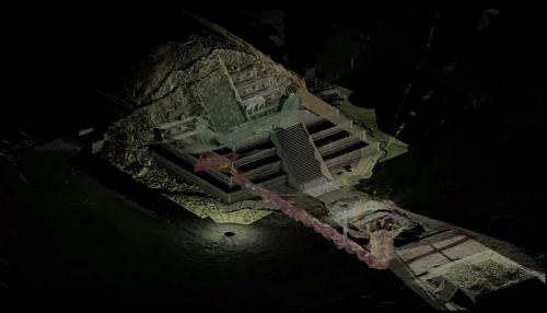 Le Temple du Serpent à Plumes et le souterrain découvert il y a  environ 11 ans, (Quetzalcoatl). (Yves Herbo)