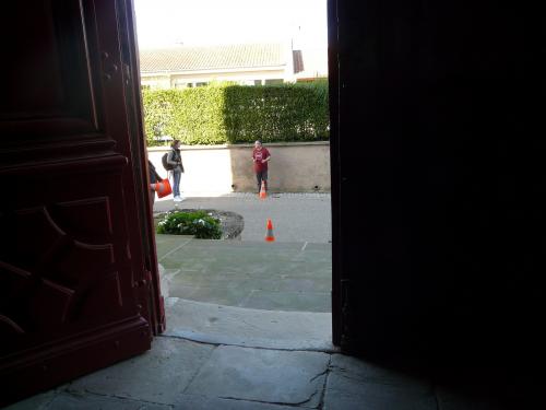 Le souterrain qui part vers le Nord de la Collégiale. (Albert Fagioli)