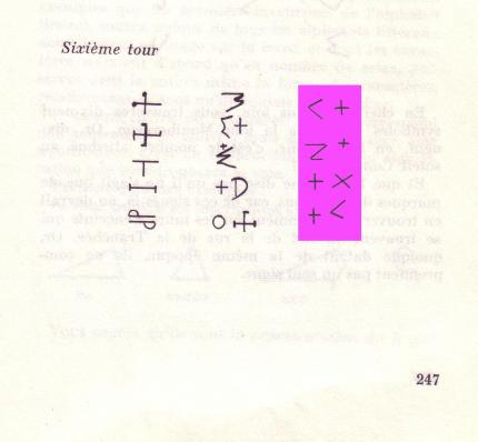 Les signes sur les tours de Poitiers, Trésor enfouis de France, Henri de Lens. (Les énigmes de l'Univers, Robert Laffont, 1972) (Page 247)